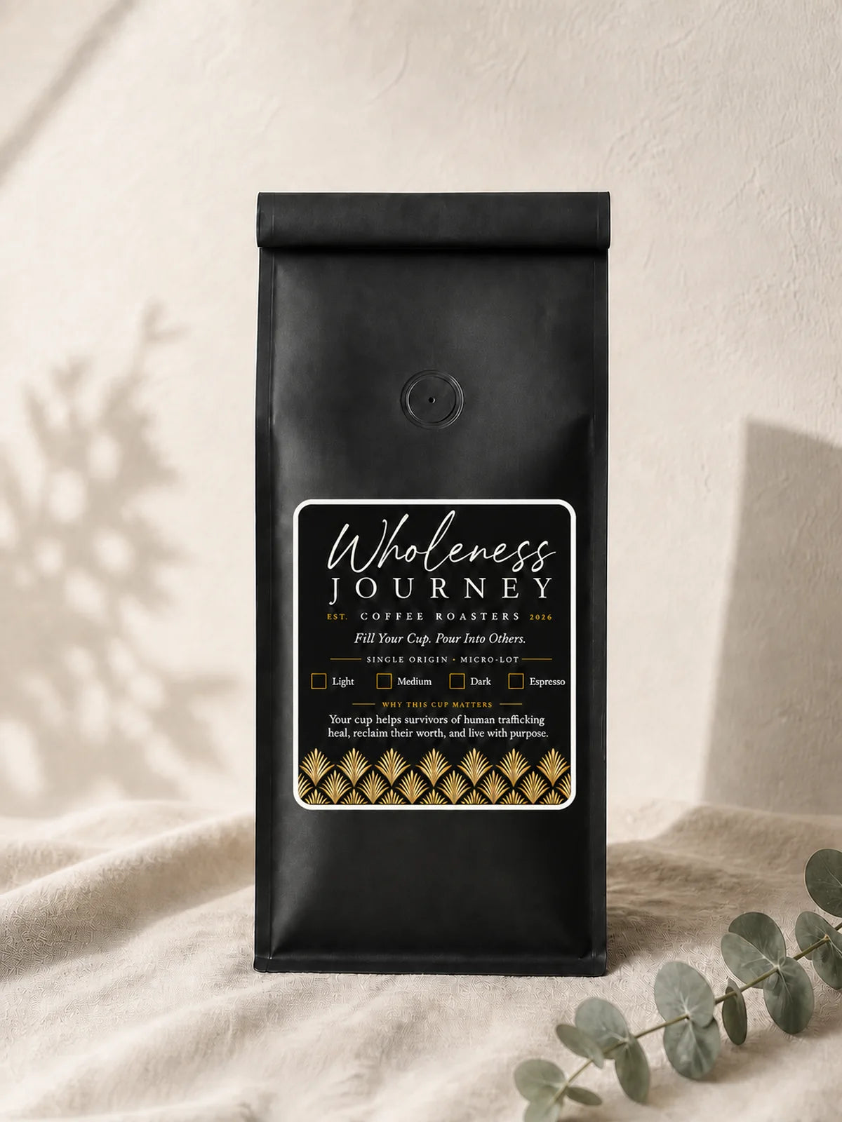 Wholeness Journey Coffee Roasters coffee bag